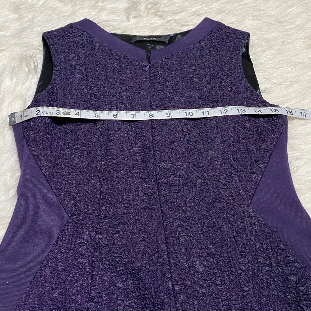 TAHARI Purple Zipper Dress - Picture 5 of 7